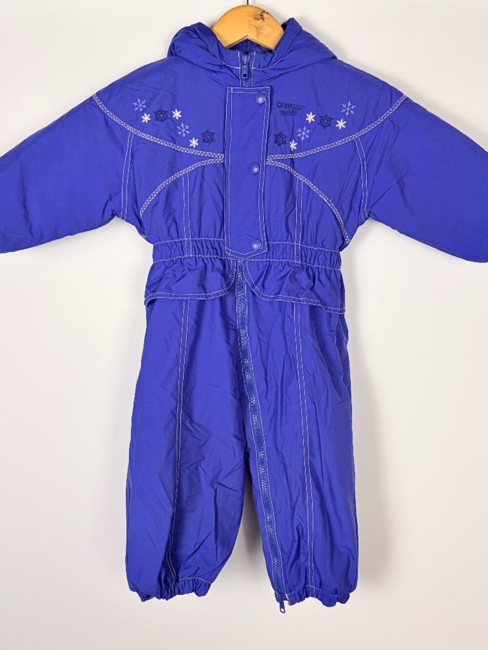 Vintage 1990's OshKosh B'gosh Girls Purple Floral Snowsuit Size 3T Snowflake